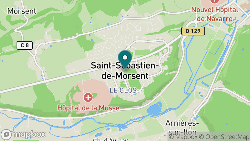 Carte - Saint-Sébastien-de-Morsent