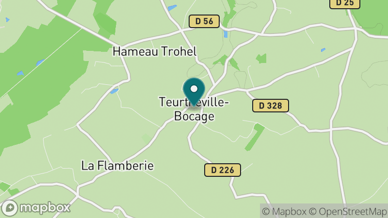 Carte - Teurthéville-Bocage
